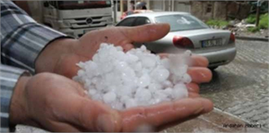 Ardahan`da Dolu Yağışı