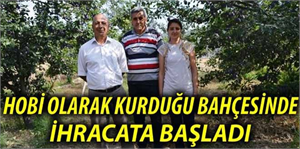 Hobi olarak kurduğu bahçesinde ihracata başladı