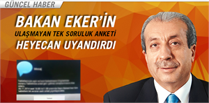 Bakan Eker`in tek soruluk anketi