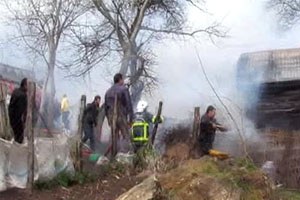 Balıkesir`de 11 Büyükbaş Hayvan Yanarak Telef Oldu