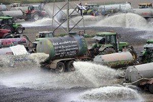 Macaristan`da Süt Üreticileri Eylem Yaptı