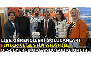 Lise Öğrencileri Solucanları Fındık ve Zeytin Atığı İle Besleyerek Organik Gübre Üretti
