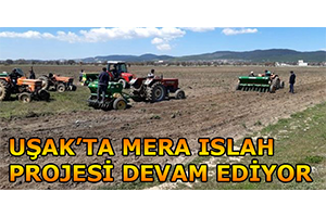 Uşak`ta Mera Islah Projesi Devam Ediyor