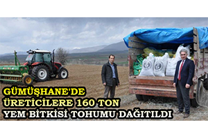 Gümüşhane`de Üreticilere 160 Ton Yem Bitkisi Tohumu Dağıtıldı