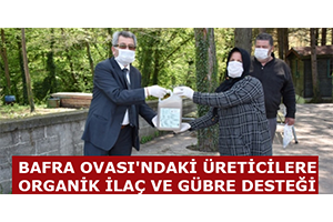 Bafra Ovası`ndaki Üreticilere Organik İlaç ve Gübre Desteği